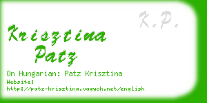 krisztina patz business card